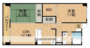 静岡県袋井市愛野東2丁目【マンション】の間取り