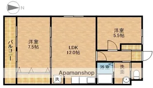 コンフォール蜆塚【3階】の間取り