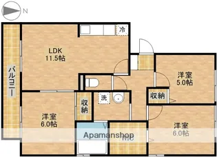 ピュアフォーレ【2階】の間取り