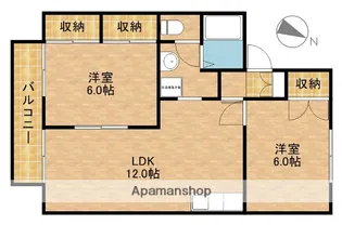 セジュール本田B【2階】の間取り