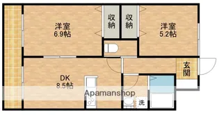 クレールシャンブル【102号室】の間取り