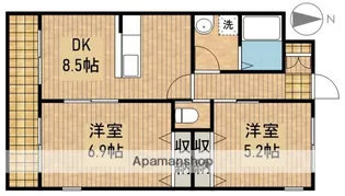 クレールシャンブル【204号室】の間取り