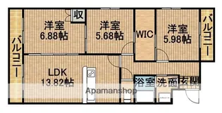 静岡県掛川市宮脇【マンション】の間取り