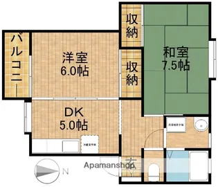 アーバンハイツ【2階】の間取り