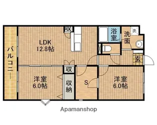 静岡県藤枝市水守2丁目【マンション】の間取り