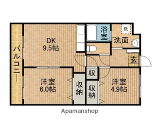 静岡県藤枝市水守2丁目【マンション】の間取り