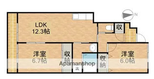 オネストワンC【1階】の間取り