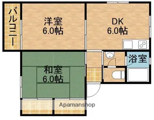 ラムール稲田【1階】の間取り