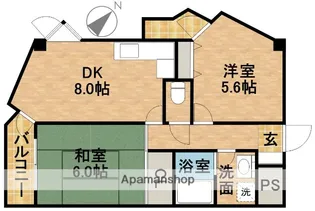 ツインコート寺島【6階】の間取り