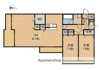 リーベンハイム・カガ【1階】の間取り