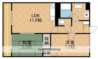 ヴィーブルオガイ【2階】の間取り