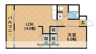 キャトルセゾン【8階】の間取り