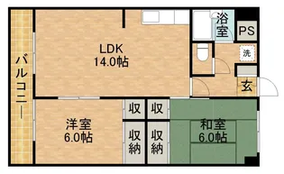 キャトルセゾン【4階】の間取り