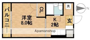 グランパレⅠ【4階】の間取り