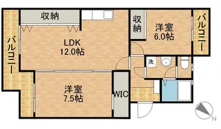 サンパーラ松本【205号室】の間取り