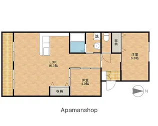 スカイキングⅡPLUS【2階】の間取り