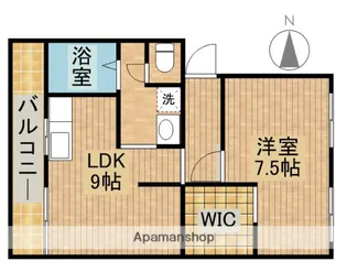 キブネハイツ【1階】の間取り