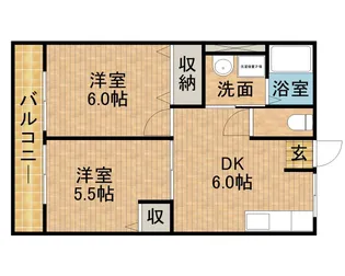 シティハイムアサダ【102号室】の間取り
