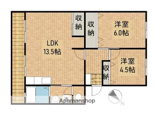 マンションサングリーン【1階】の間取り