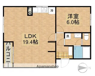 ミーテルーチェ今之浦【1階】の間取り