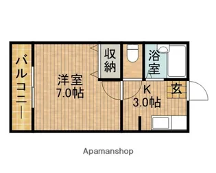 1Kの間取り画像