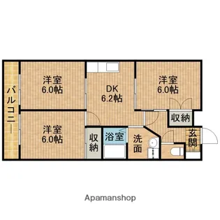 サンレイク和泉【4階】の間取り