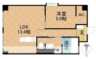 ホリホックイン八幡【8階】の間取り