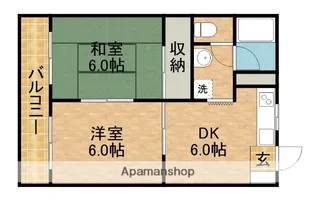 サンパレス金子【1階】の間取り