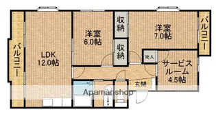 フローラ蜆塚Ⅲ【1階】の間取り