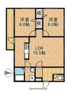 ライトマンション【2階】の間取り