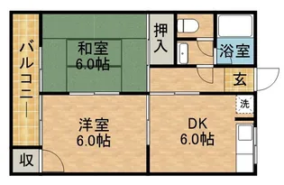 フジヒロハイツ【2階】の間取り