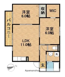 シエル高塚【2階】の間取り