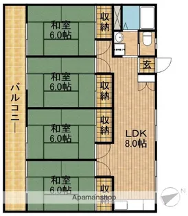 ハイツバロン【1階】の間取り