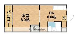 サンキャッスル【1階】の間取り