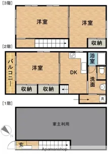 静岡県浜松市中央区高丘北1丁目【一戸建】の間取り
