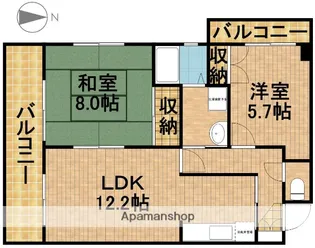 RISE【501号室】の間取り