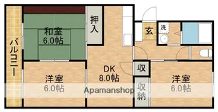 サンセゾン豊隆【1階】の間取り