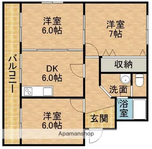 マンションK三浦【2階】の間取り