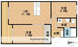 サンテラス大村Ⅰ【3階】の間取り
