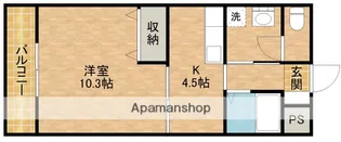 フォルトーナ【201号室】の間取り