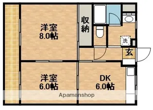 ロッククラウドマンション【3階】の間取り