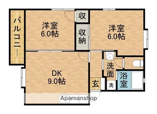 エスペランス広沢A【202号室】の間取り