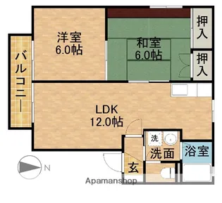 杜のテラスA【2階】の間取り