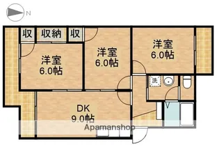 メゾンニューヴィレッジⅡ【3階】の間取り