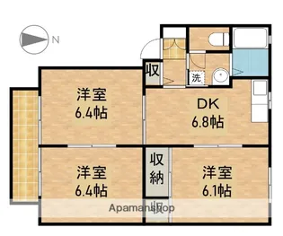 ディアスソレアードA棟【2階】の間取り