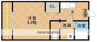 クレフラスト中田町B【101号室】の間取り