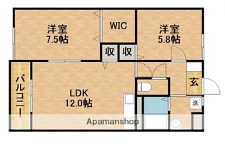 プリントス【3階】の間取り