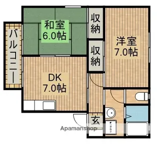 パラディーソミナミ【2階】の間取り