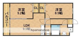 2DKの間取り画像