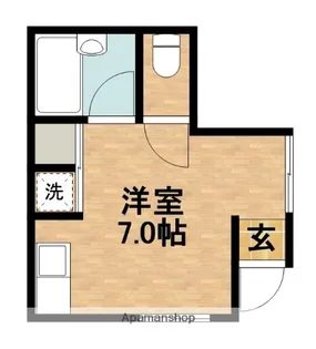 ハピネスすずらん【1階】の間取り